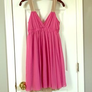 Pink & gold babydoll dress